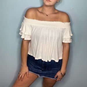 FREE PEOPLE OFF THE SHOULDER TOP